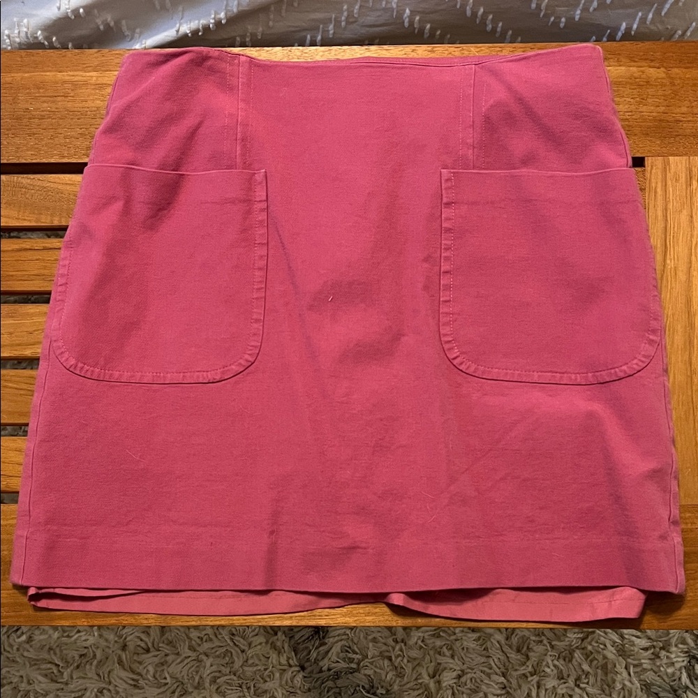 LOFT A-Line Skirt in Vibrant Pink